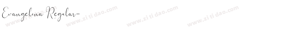 Evangelina Regular字体转换